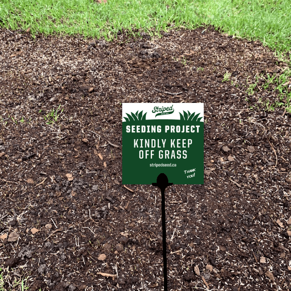 Extra Seeding Project Lawn Protector Sign