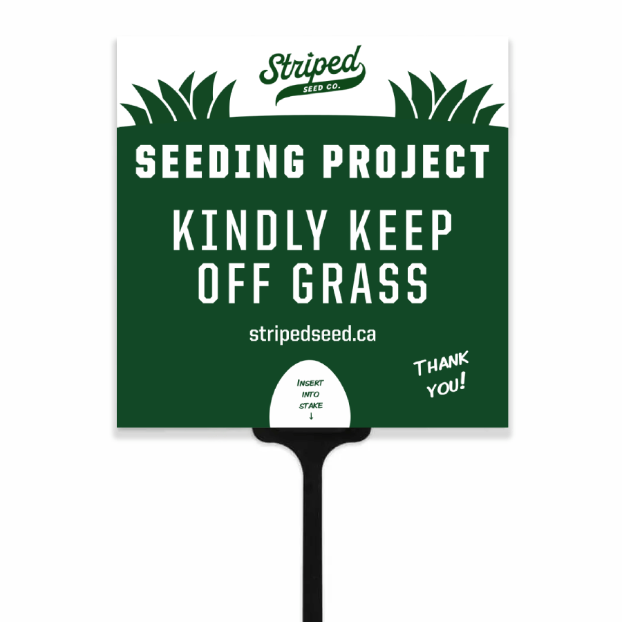 Extra Seeding Project Lawn Protector Sign
