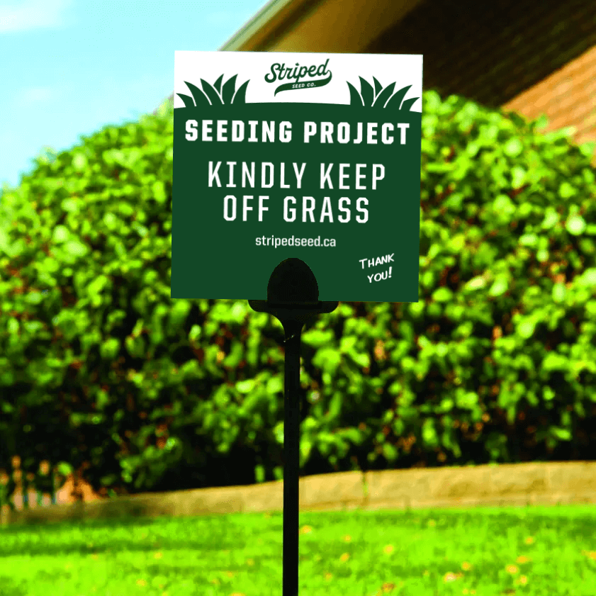 Extra Seeding Project Lawn Protector Sign